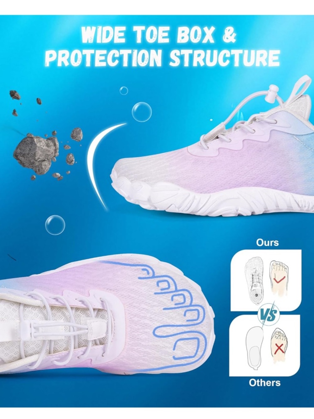 Barefoot Shoes Womens Mens Footwear Water Shoes Women 10 Men 8 Hiking Beach FCT - Picture 4 of 7